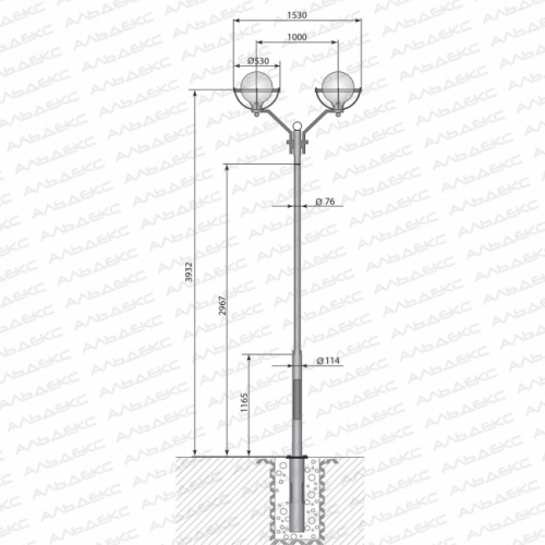 Бол-2-4,1 декоративная опора