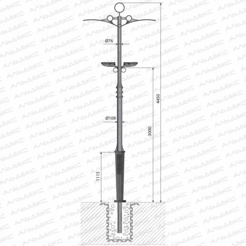 Колизей 1-4,4 декоративная опора
