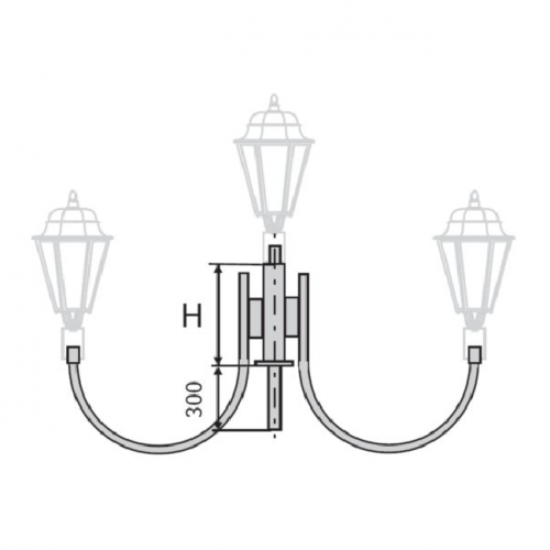 К33-0,7-0,9-0-5 кронштейн четырехрожковый